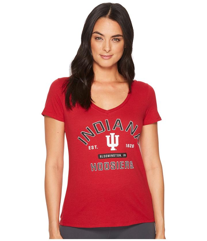 Champion College Indiana Hoosiers University V-neck Tee (cardinal) Women's T Shirt