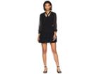 Bb Dakota 9 To 5 Tie Neck Dress (black) Women's Dress