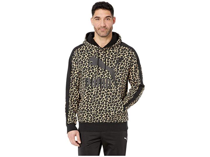 Puma Wild Pack Hoodie Aop Tr (pebble) Men's Sweatshirt