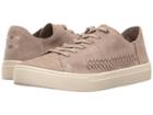 Toms Lenox Sneaker (desert Taupe Deconstructed Suede/woven Panel) Women's Lace Up Casual Shoes