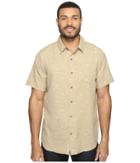 Columbia Pilsner Peak Print Short Sleeve Short (british Tan Compass Print) Men's Short Sleeve Button Up