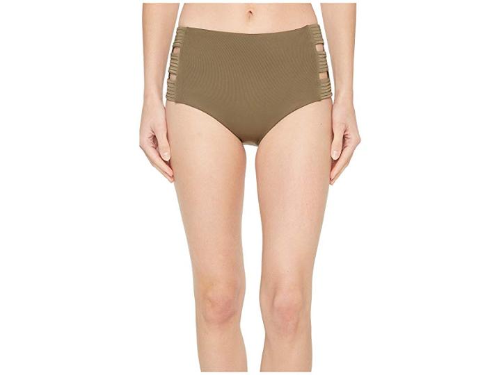 Seafolly High-waisted Quilted Pant (dark Olive) Women's Swimwear