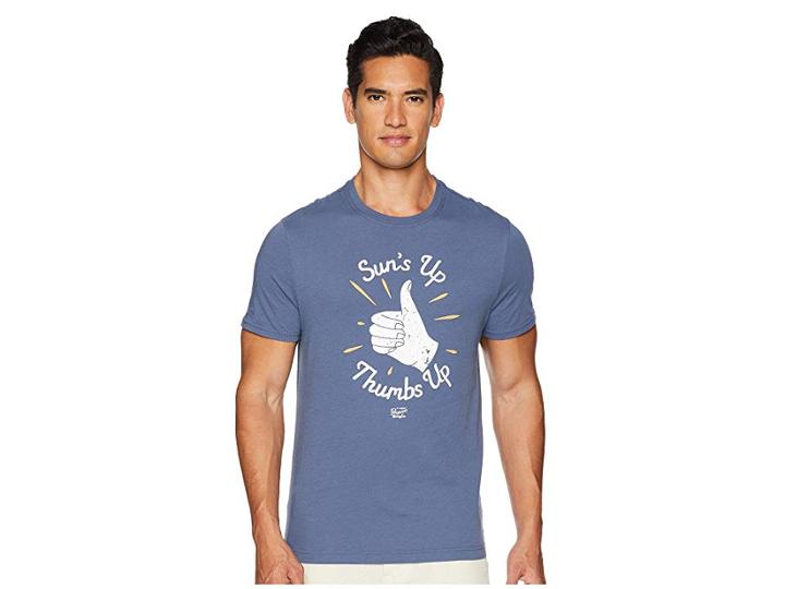 Original Penguin Sun's Up Thumb's Up T-shirt (vintage Indigo) Men's T Shirt