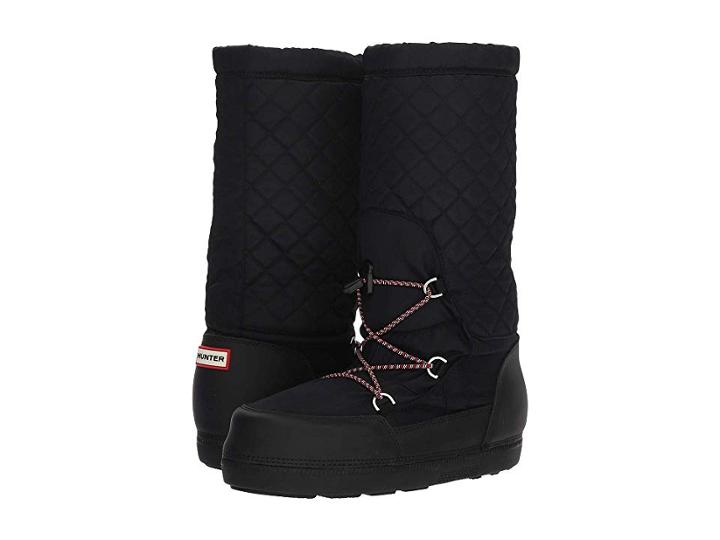 Hunter Original Quilted Snow Boots (black) Women's Rain Boots