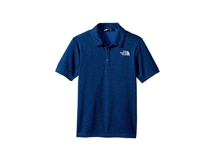 The North Face Kids Polo Top (little Kids/big Kids) (turkish Sea Heather/pale Blue (prior Season)) Boy's T Shirt