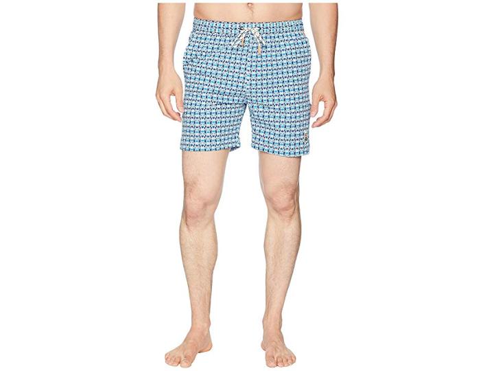 Psycho Bunny Bunny Print Swim Trunks (navy) Men's Swimwear