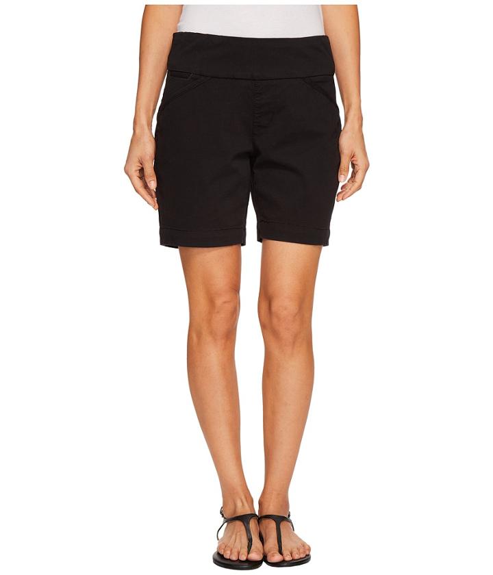 Jag Jeans Petite Petite Ainsley 7 Pull-on Shorts In Divine Twill (black) Women's Shorts