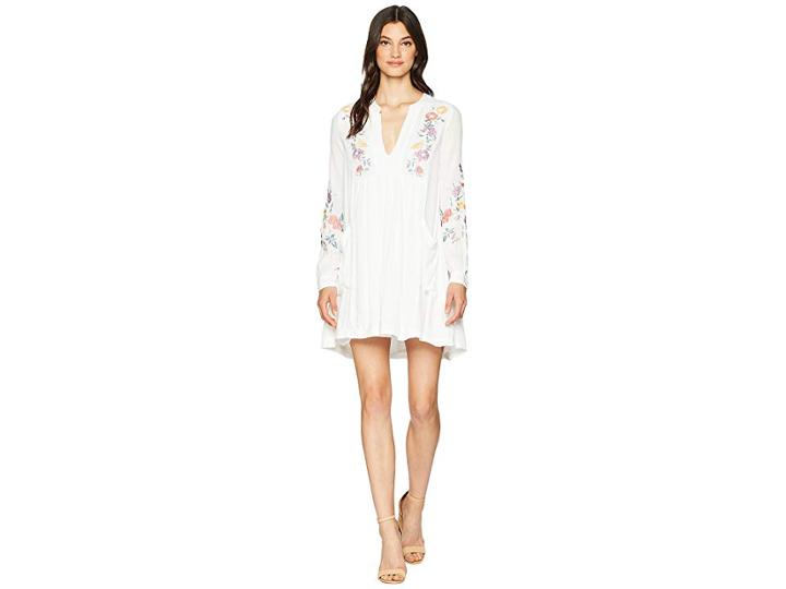 Free People Mia Gauze Embroidered Mini (white) Women's Dress