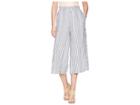 Two By Vince Camuto Variegated Stripe Linen Wide Leg Culottes (rich Black) Women's Skort