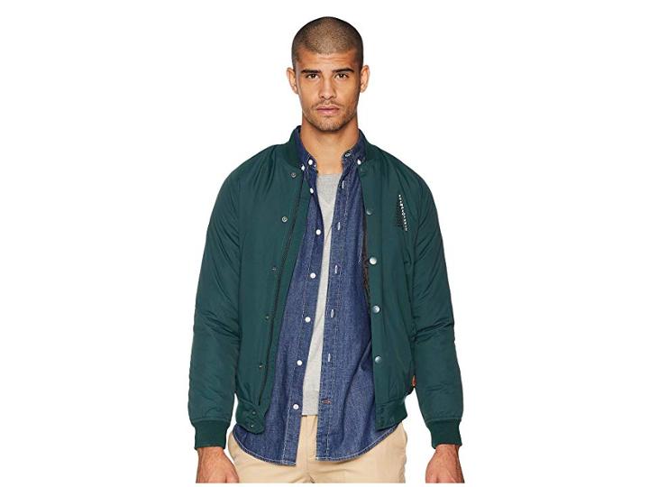 Globe Ue Pyramid Coach Bomber (bottle Green) Men's Coat