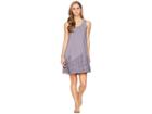 Mod-o-doc Classic Jersey Embroidered Panel Tank Dress (steel) Women's Dress