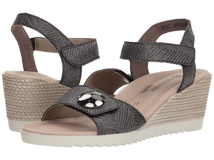 Rieker D3464 Marilyn 64 (schwarz/silber) Women's Shoes