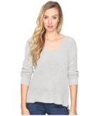 Bb Dakota Zona Soft V-neck Sweater (grey) Women's Sweater