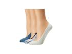 Sperry Printed Micro Liners 3-pack (white Assorted) Women's No Show Socks Shoes