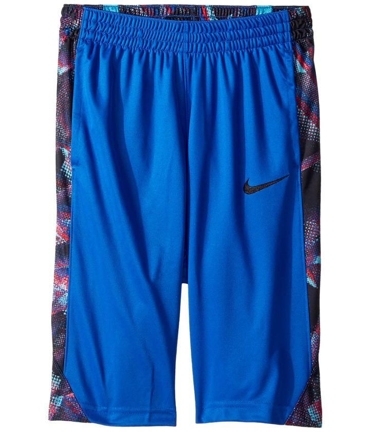 Nike Kids Dry Printed Basketball Short (little Kids/big Kids) (game Royal/black/light Blue Fury/black) Boy's Shorts