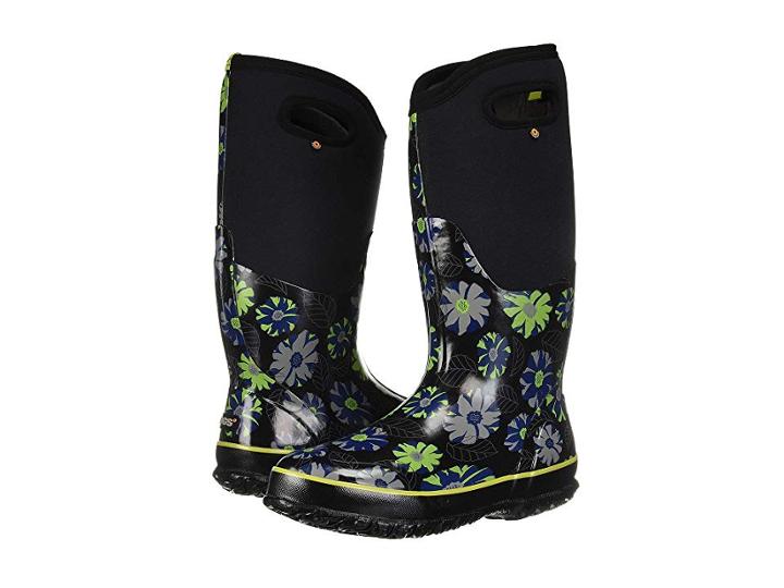 Bogs Classic Tall Winter Floral (black Multi) Women's Boots