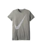 Nike Kids Dry Legend Swoosh Spray Tee (little Kids/big Kids) (dark Grey Heather/rush Coral) Girl's T Shirt