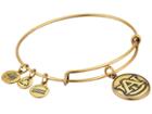 Alex And Ani Auburn University(r) Logo Charm Bangle (rafaelian Gold Finish) Bracelet