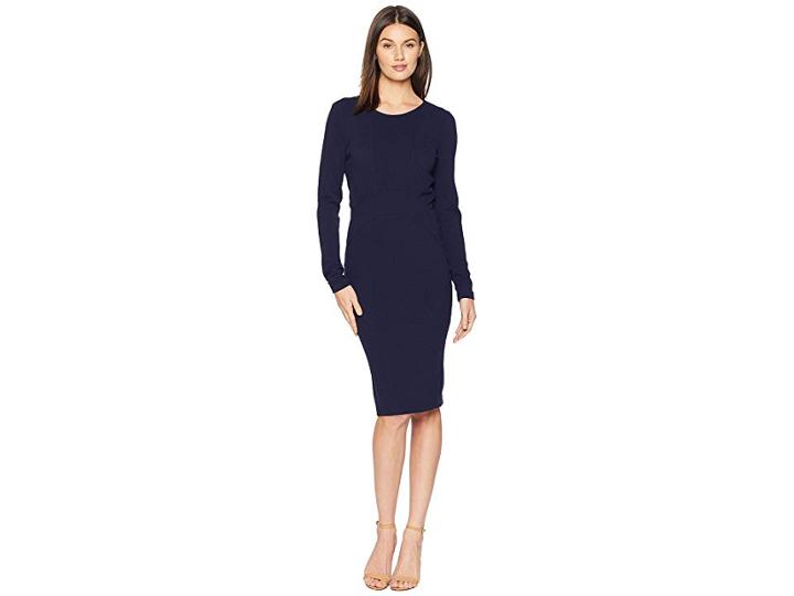 Romeo & Juliet Couture Midi Knit Dress (navy) Women's Dress