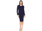 Romeo & Juliet Couture Midi Knit Dress (navy) Women's Dress