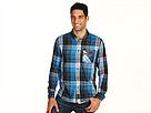 Calvin Klein Jeans - Elevate Plaid 1 Pocket L/s Military Shirt (sonic Blue