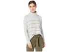 Cupcakes And Cashmere Harlo Metallic Striped Sweater (heather Ash) Women's Sweater