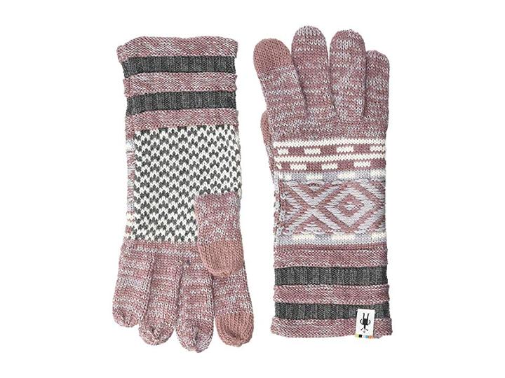 Smartwool Dazzling Wonderland Gloves (nostalgia Rose Heather) Extreme Cold Weather Gloves