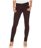 Mavi Jeans Adriana Mid-rise Super Skinny In Wine Twill (wine Twill) Women's Jeans