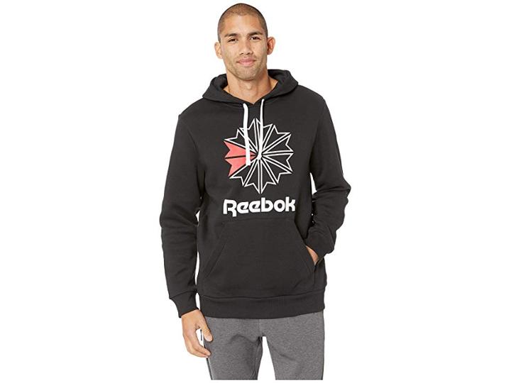 Reebok Classics Big Logo Hoodie (black/white) Men's Sweatshirt