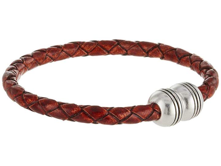 Torino Leather Co. Thick Braided Leather Bracelet (whiskey) Bracelet