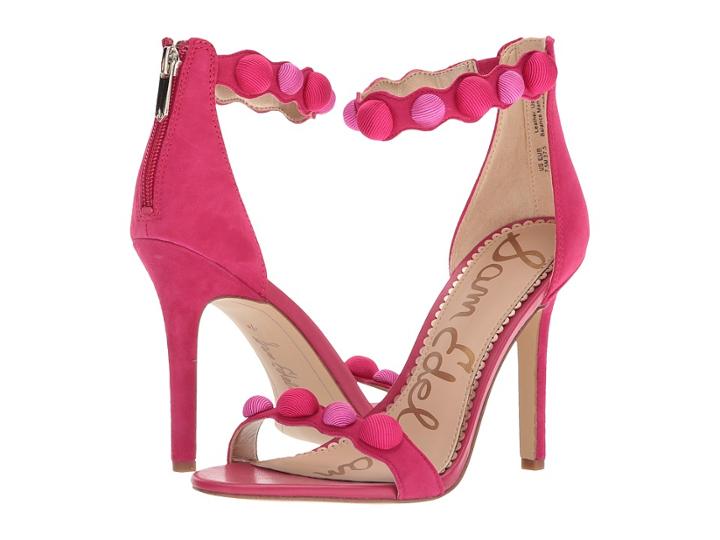 Sam Edelman Addison (pink Magenta Kid Suede Leather/fine Ribbed Fabric) Women's Shoes