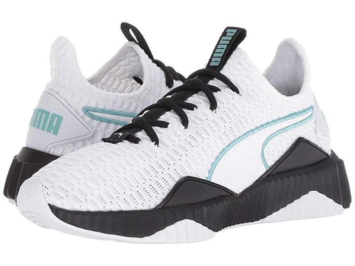 Puma Kids Defy (big Kid) (puma White/puma Black/aquifer) Girl's Shoes
