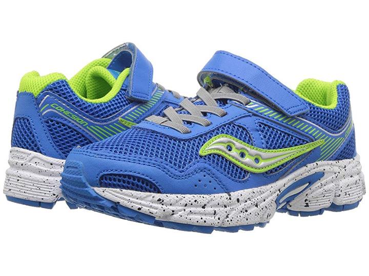 Saucony Kids Cohesion 10 A/c (little Kid) (grey/blue/green) Boys Shoes
