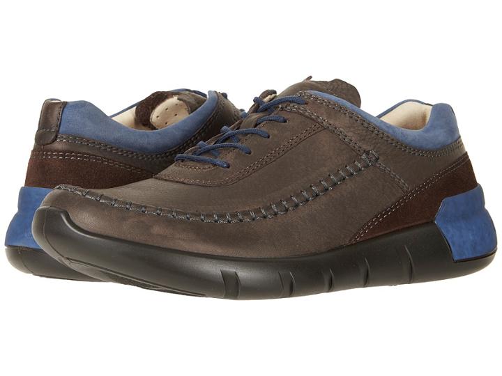 Ecco Cross X Classic Tie (coffee/marine/coffee) Men's  Shoes