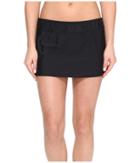Athena Solids A-line Skirt Cover-up (black) Women's Swimwear