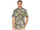 Reyn Spooner Vintage Hawaiian Floral Tailored Aloha Shirt (army) Men's Short Sleeve Button Up