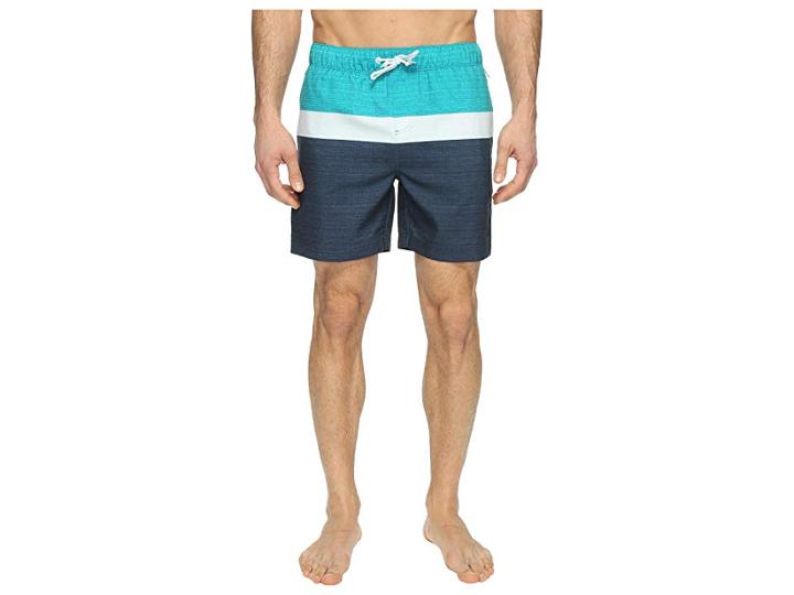 Original Penguin Color Blocked Elastic (bright Aqua) Men's Swimwear