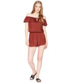 Roxy Western Holiday Romper Cover-up (sable) Women's Swimsuits One Piece