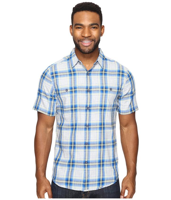 Royal Robbins Point Reyes Plaid Short Sleeve Shirt (oceania) Men's Short Sleeve Button Up