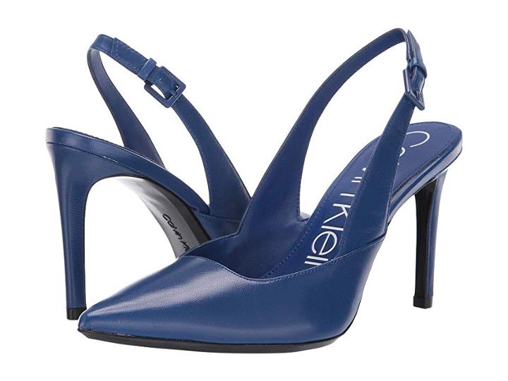 Calvin Klein Rielle Slingback Pump (royal Blue Leather) High Heels