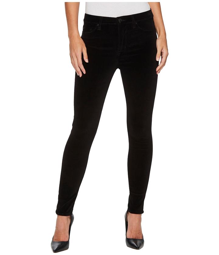 Hudson Barbara High-waist Super Skinny Velvet Jeans In Black Star (black Star) Women's Jeans