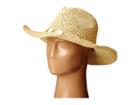 San Diego Hat Company Pbc2445 Cowboy Hat With Wired Brim And Shell Trim (natural) Caps