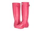 Hunter Original Tall Gloss Rain Boots (bright Pink) Women's Shoes