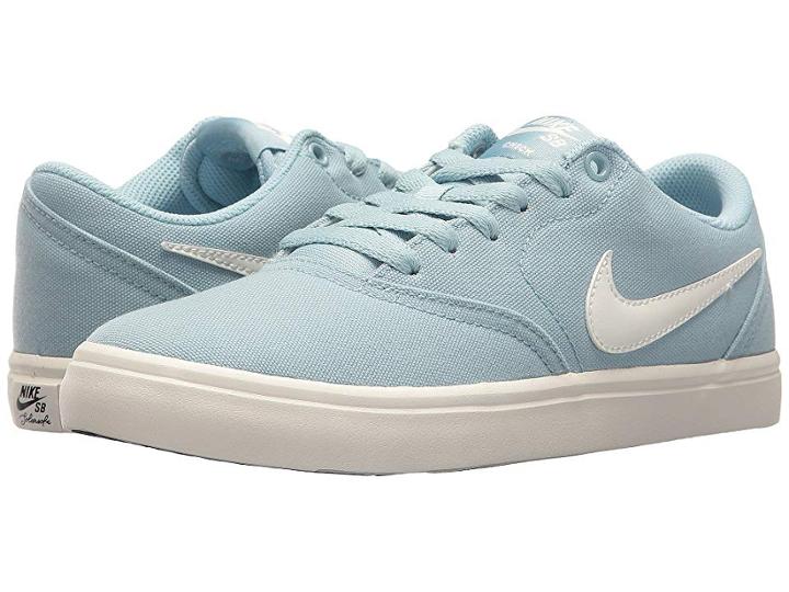 Nike Sb Check Ss Canvas (ocean Bliss/ivory/white) Women's Skate Shoes