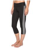 Adidas Designed-2-move 3-stripes 3/4 Tights (black/white) Women's Casual Pants