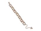Guess Chain Link Bracelet With Pave Accents 7.5 With 2 Extender (rose Gold) Bracelet