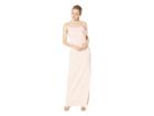 Laundry By Shelli Segal Asymmetrical Crepe Column Gown (blush) Women's Dress