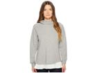 Kate Spade New York Athleisure Ruffle Pullover Hoodie (flint Heather) Women's Sweatshirt