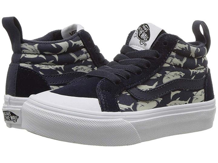 Vans Kids Racer Mid (little Kid/big Kid) ((glow Sharks) Parisian Night) Boys Shoes