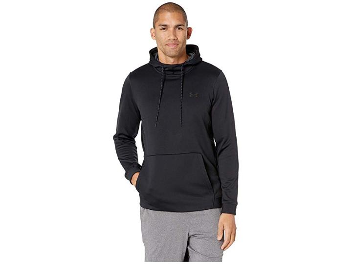 Under Armour Armour Fleece Pullover Hoodie (black/black) Men's Sweatshirt